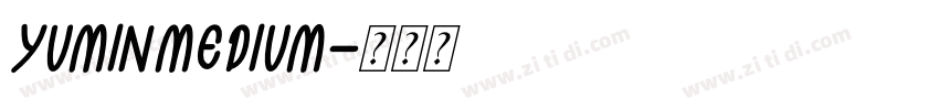 yumin medium字体转换
